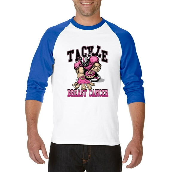 Artix - Mens Raglan Sleeve Baseball T-Shirts, up to Size 3XL - Tackle Breast Cancer