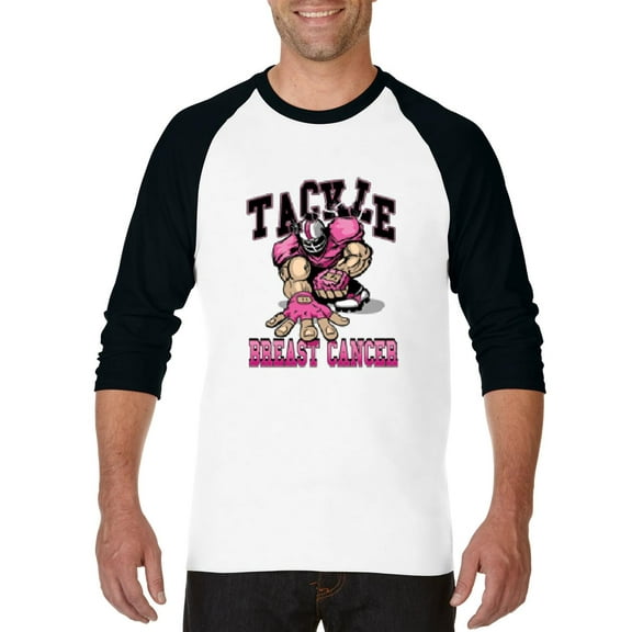 Artix - Mens Raglan Sleeve Baseball T-Shirts, up to Size 3XL - Tackle Breast Cancer