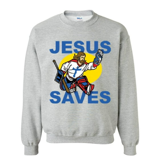 Artix - Mens Sweatshirts and Hoodies - Jesus Saves Hockey Goalie