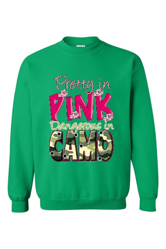- Mens Sweatshirts and Hoodies - Pretty in Pink Dangerous in Camo
