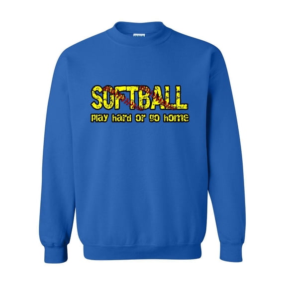 Artix - Mens Sweatshirts and Hoodies - Softball Play Hard or Go Home