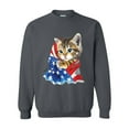 thumbnail image 1 of Artix - Women Sweatshirts and Hoodies - American Flag 4th of July Kitty, 1 of 5
