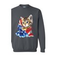 thumbnail image 1 of Artix - Women Sweatshirts and Hoodies - American Flag 4th of July Kitty, 1 of 4
