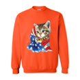 thumbnail image 1 of Artix - Women Sweatshirts and Hoodies - American Flag 4th of July Kitty, 1 of 5