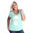 thumbnail image 1 of Artix - Women's Plus Size Curvy T-Shirt - Cool Santa Xmas Ugly Sweater, 1 of 4