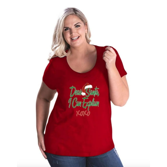 Artix - Women's Plus Size Curvy T-Shirt - Dear Santa