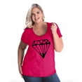 thumbnail image 1 of Artix - Women's Plus Size Curvy T-Shirt - Diamond, 1 of 4