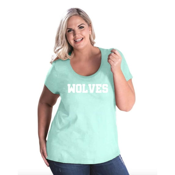 Artix - Women's Plus Size Curvy T-Shirt - Wolves