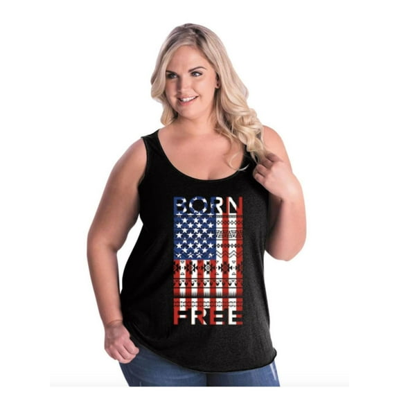 Artix - Women's Plus Size Tank Top - American Flag 4th of July