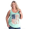thumbnail image 1 of Artix - Women's Plus Size Tank Top - American Flag 4th of July, 1 of 3