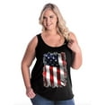 thumbnail image 1 of Artix - Women's Plus Size Tank Top - American Flag 4th of July, 1 of 5