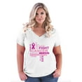 thumbnail image 1 of Artix - Women's Plus Size V-neck T-Shirt - Breast Cancer, 1 of 5