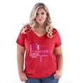 thumbnail image 1 of Artix - Women's Plus Size V-neck T-Shirt - Breast Cancer, 1 of 5