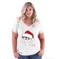 thumbnail image 1 of Artix - Women's Plus Size V-neck T-Shirt - Christmas Owl, 1 of 3