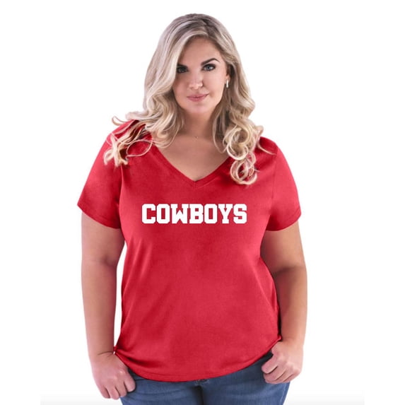 Artix - Women's Plus Size V-neck T-Shirt - Cowboys