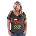 thumbnail image 1 of Artix - Women's Plus Size V-neck T-Shirt - Dear Santa, 1 of 3