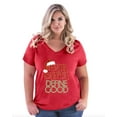 thumbnail image 1 of Artix - Women's Plus Size V-neck T-Shirt - Dear Santa, 1 of 5