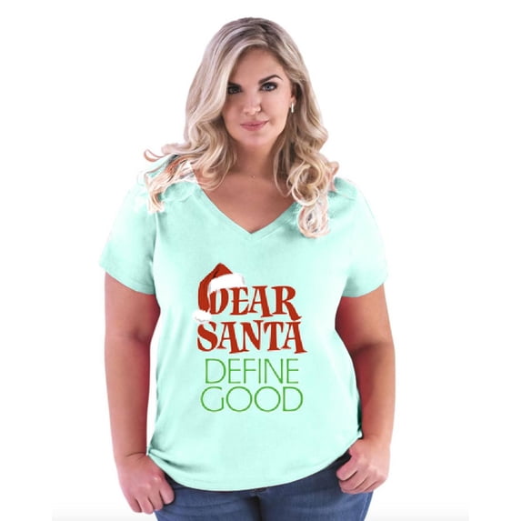 Artix - Women's Plus Size V-neck T-Shirt - Dear Santa