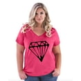 thumbnail image 1 of Artix - Women's Plus Size V-neck T-Shirt - Diamond, 1 of 3