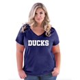 thumbnail image 1 of Artix - Women's Plus Size V-neck T-Shirt - Ducks, 1 of 4