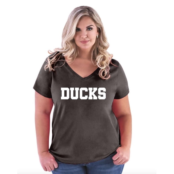 Artix - Women's Plus Size V-neck T-Shirt - Ducks