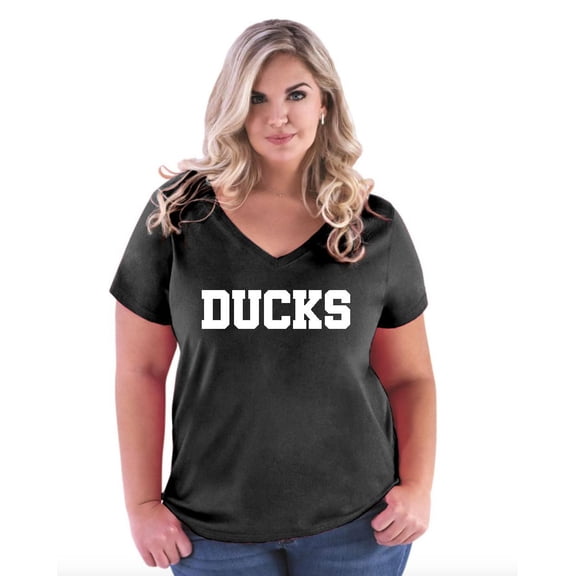 Artix - Women's Plus Size V-neck T-Shirt - Ducks
