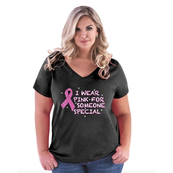Artix - Women's Plus Size V-neck T-Shirt - I Wear Pink for Someone Special