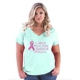 thumbnail image 1 of Artix - Women's Plus Size V-neck T-Shirt - I Wear Pink for Someone Special, 1 of 3