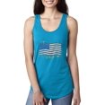 thumbnail image 1 of Artix - Women's Racerback Tank Top - American Flag USA in Gold, 1 of 5