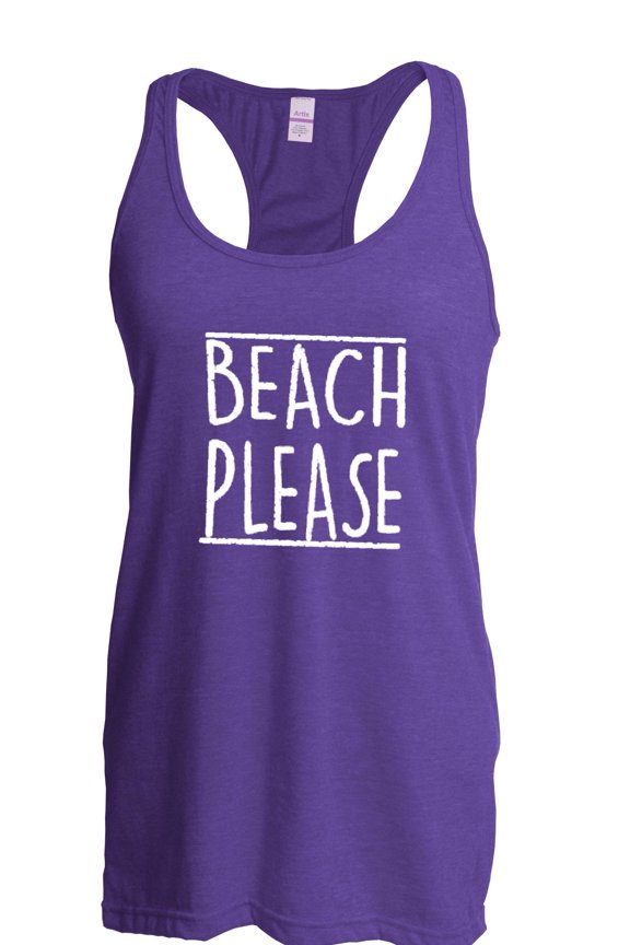 - Women's Racerback Tank Top - Beach Please