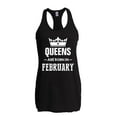 thumbnail image 1 of Artix - Women's Racerback Tank Top - Birthday Gift Queens Are Born in February, 1 of 5