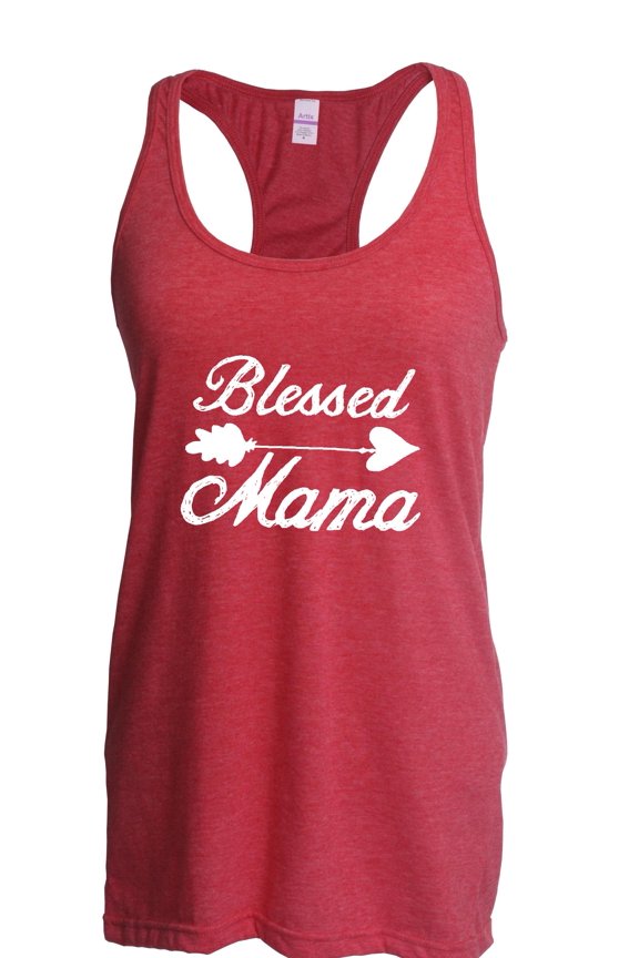 - Women's Racerback Tank Top - Blessed Mama