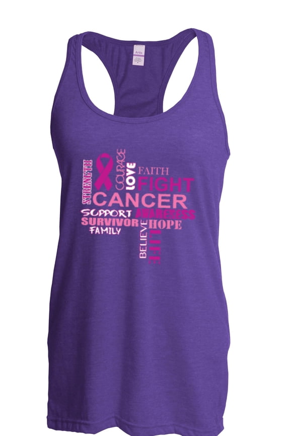 - Women's Racerback Tank Top - Fight Breast Cancer