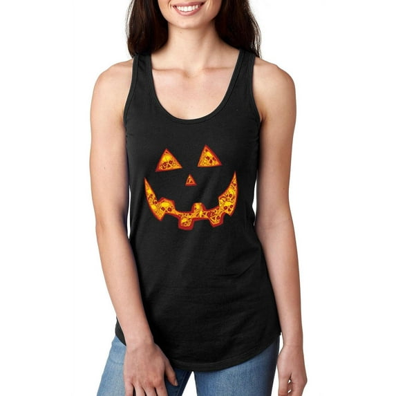 Artix - Women's Racerback Tank Top - Halloween Costume Pumpkin Face