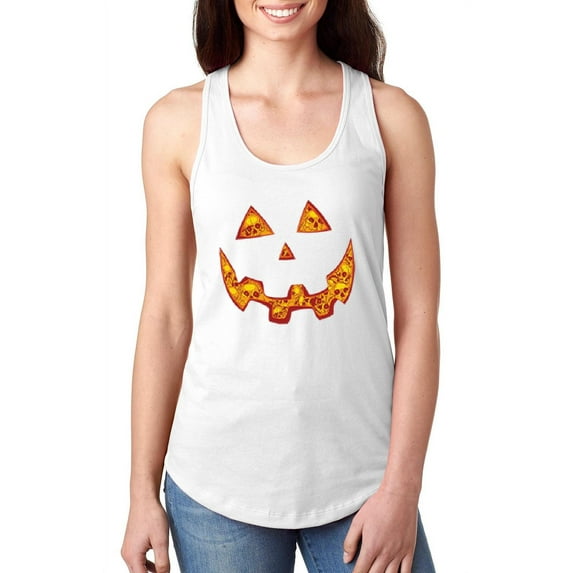 Artix - Women's Racerback Tank Top - Halloween Costume Pumpkin Face