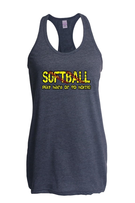 Artix - Women's Racerback Tank Top - Softball Play Hard or Go Home