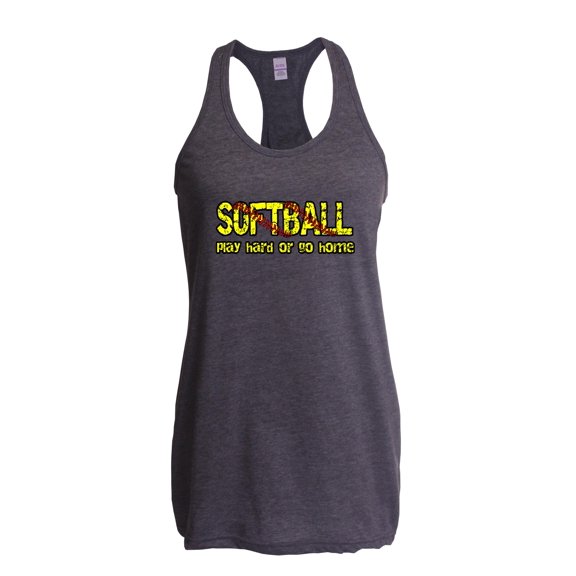 Artix - Women's Racerback Tank Top - Softball Play Hard or Go Home