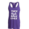 thumbnail image 1 of Artix - Women's Racerback Tank Top - Thick Thighs Save Lives, 1 of 5