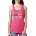 thumbnail image 1 of Artix - Women's Racerback Tank Top, up to Women Size 2XL - American Flag USA in Gold, 1 of 5