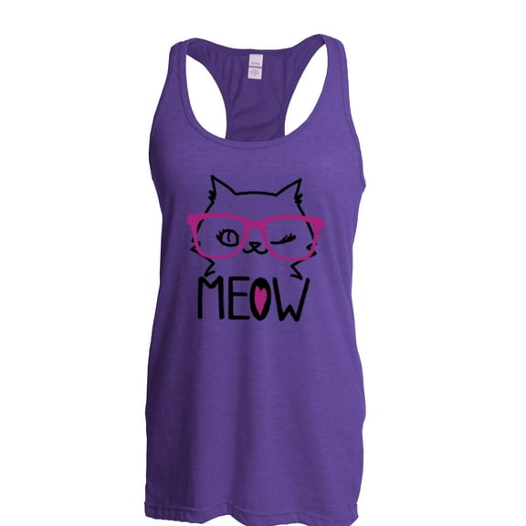 Artix - Women's Racerback Tank Top, up to Women Size 2XL - Meow Cute Cat Kitty