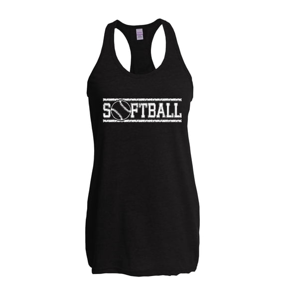 Artix - Women's Racerback Tank Top, up to Women Size 2XL - Softball with Ball