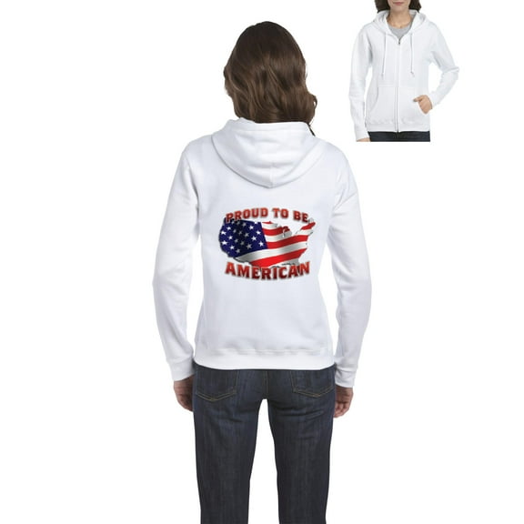 Artix - Women's Sweatshirt Full-Zip Pullover - American Proud To Be US Flag