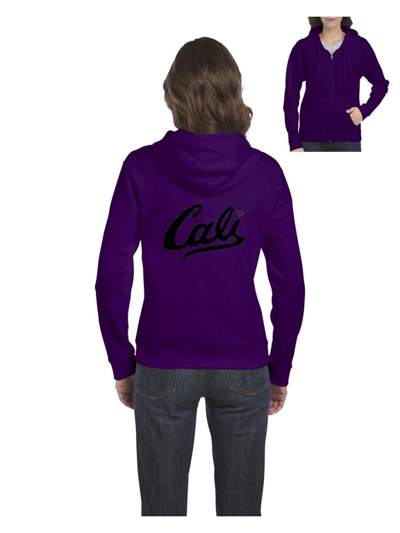 - Women's Sweatshirt Full-Zip Pullover - California Cali