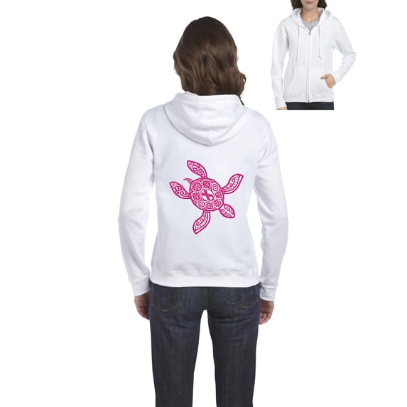 Artix - Women's Sweatshirt Full-Zip Pullover - Sea Turtle Hawaii