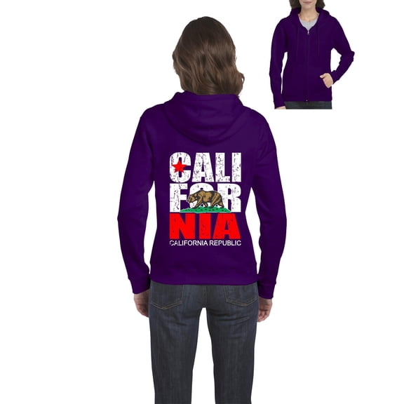 Artix - Women's Sweatshirt Full-Zip Pullover, up to Women Size 3XL - California Cali
