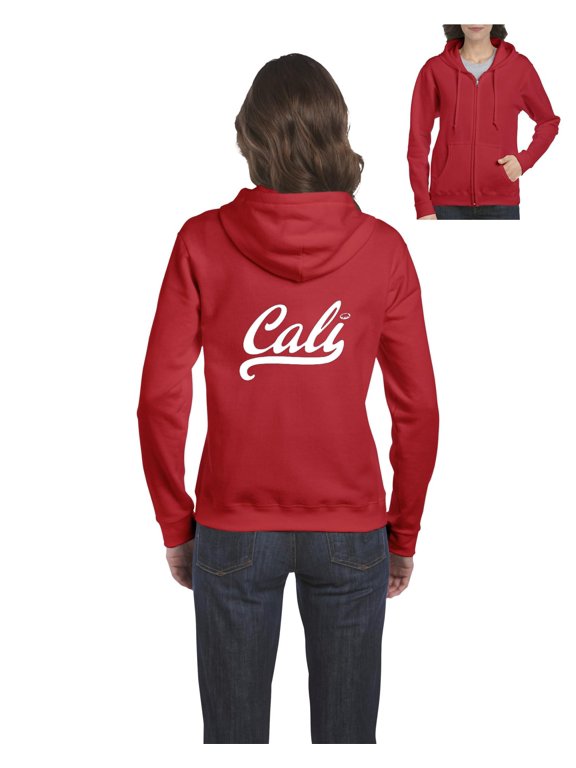 - Women's Sweatshirt Full-Zip Pullover, up to Women Size 3XL - California Cali