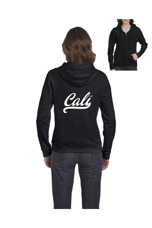 - Women's Sweatshirt Full-Zip Pullover, up to Women Size 3XL - California Cali
