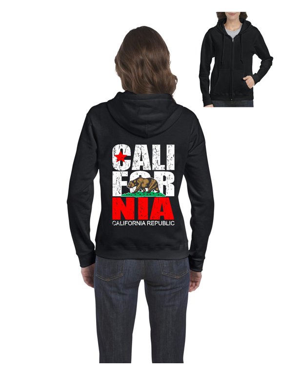 - Women's Sweatshirt Full-Zip Pullover, up to Women Size 3XL - California Cali
