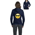 thumbnail image 1 of Artix - Women's Sweatshirt Full-Zip Pullover, up to Women Size 3XL - Emoji with Sunglasses, 1 of 5