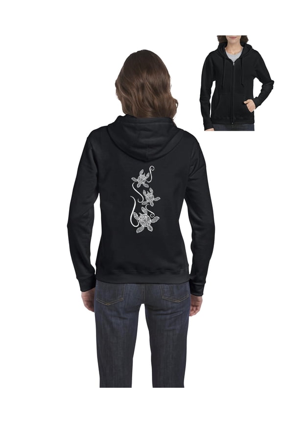 - Women's Sweatshirt Full-Zip Pullover, up to Women Size 3XL - Sea Turtles Hawaii